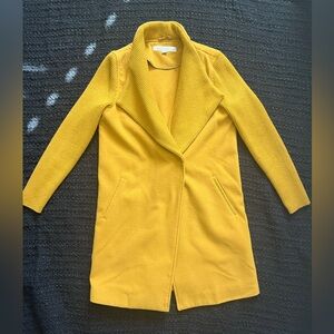 Kenneth Cole New York Long mustard yellow coat - Size M!